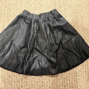 Zara Girl’s Black Faux Leather Skirt